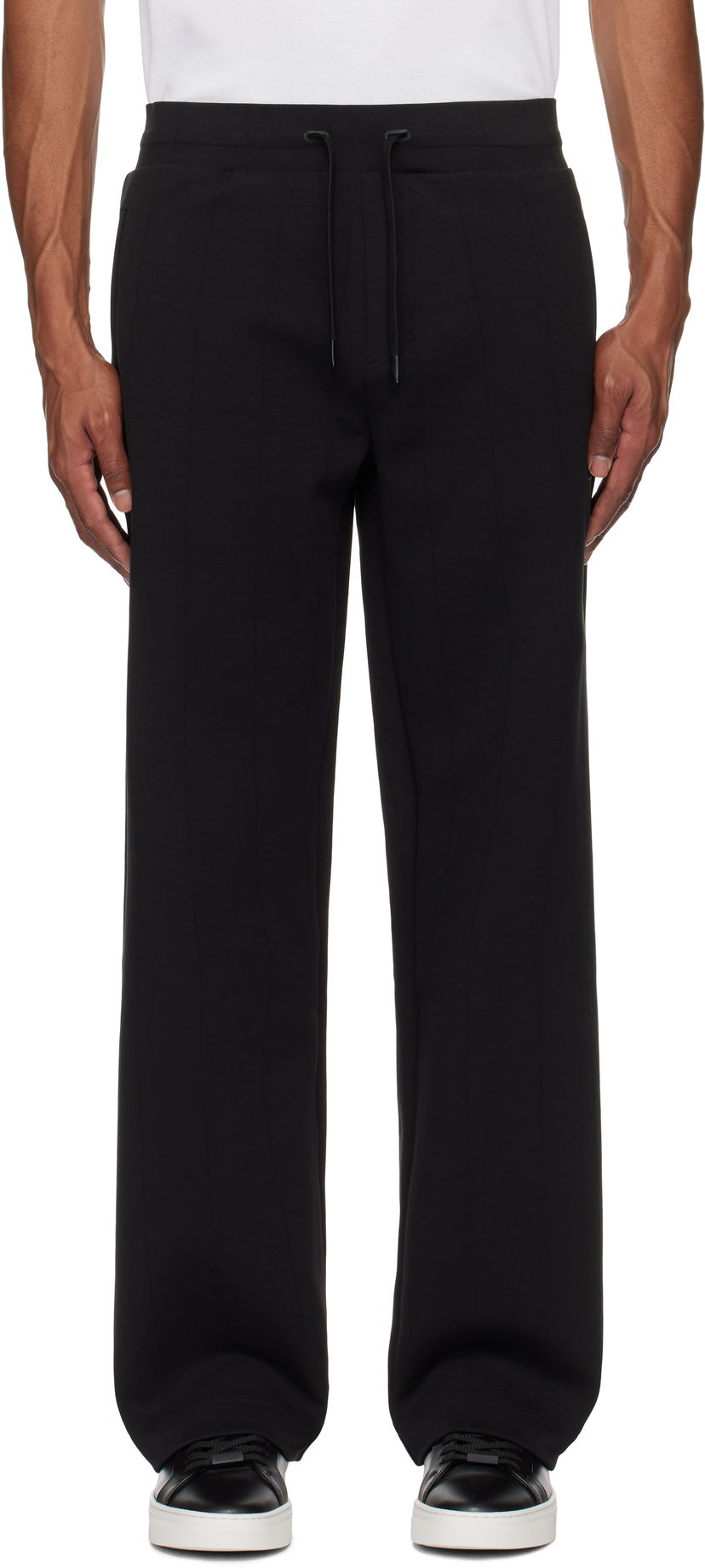Trenirka BOSS Men's Cotton Track Pants Crna | 50530015