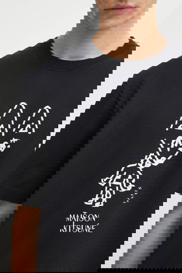 Majica kratkih rukava MAISON KITSUNÉ Party Fox Comfort Graphic T-Shirt Crna | PM00116KJ7025, 3