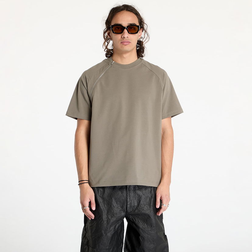 Majica kratkih rukava HELIOT EMIL Sequence Zip T-Shirt Zelena | HE_M_09_090_DG23