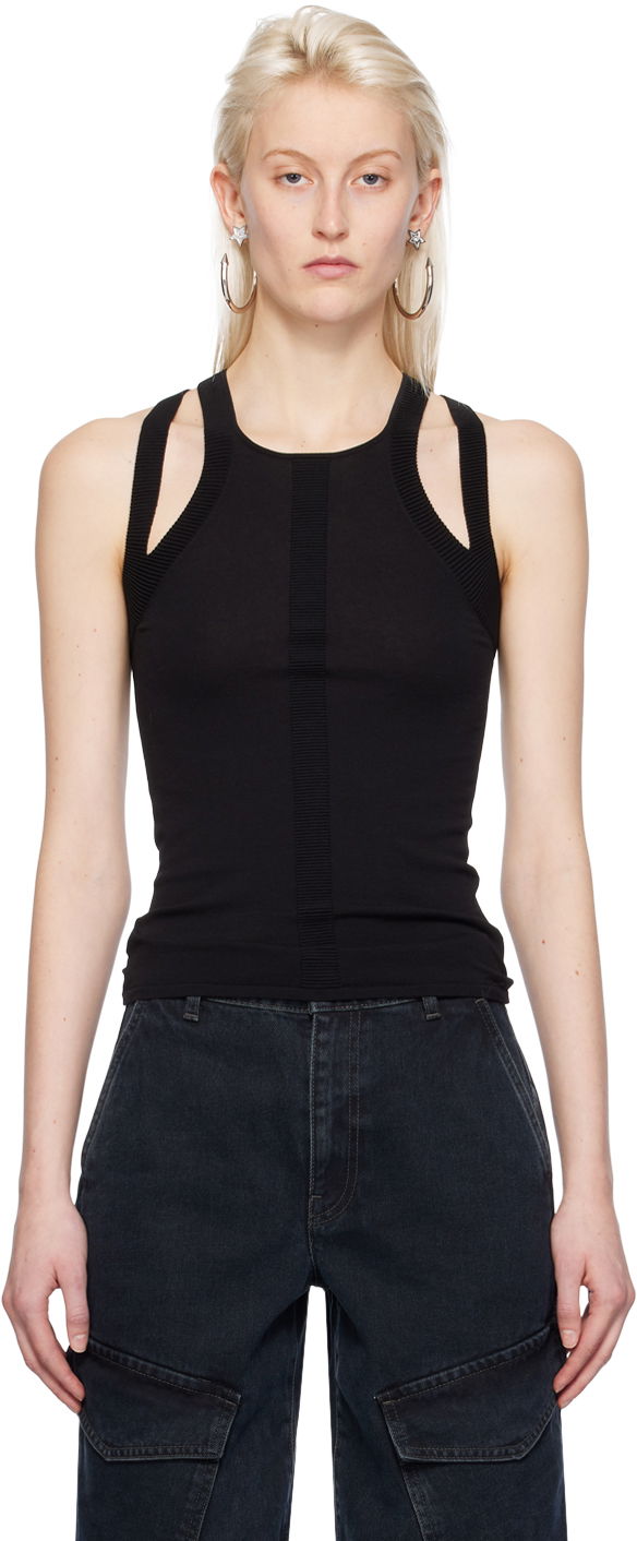 Majica bez rukava Dion Lee Sculpt Muscle Tank Top Crna | C7247PS24