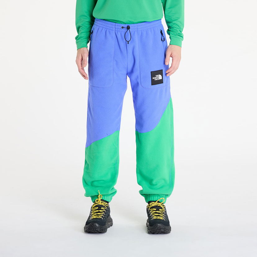 Trenirka The North Face Yinka Ilori x Fleece Pant Solar Blue/ Optic Emerald Zelena | NF0A89GG0IG1