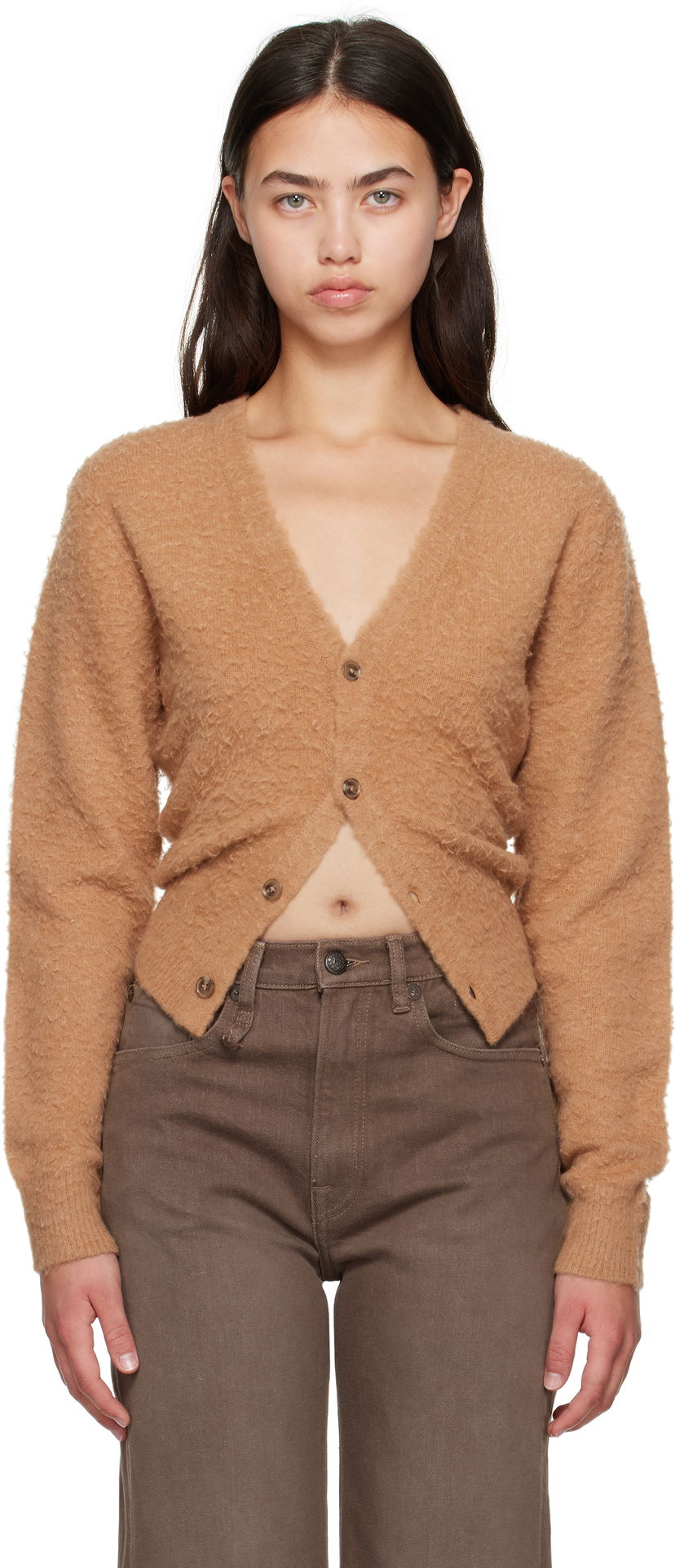 Džemper R13 R13 Split Hem Cardigan Smeđa | R13WY291-Y213A