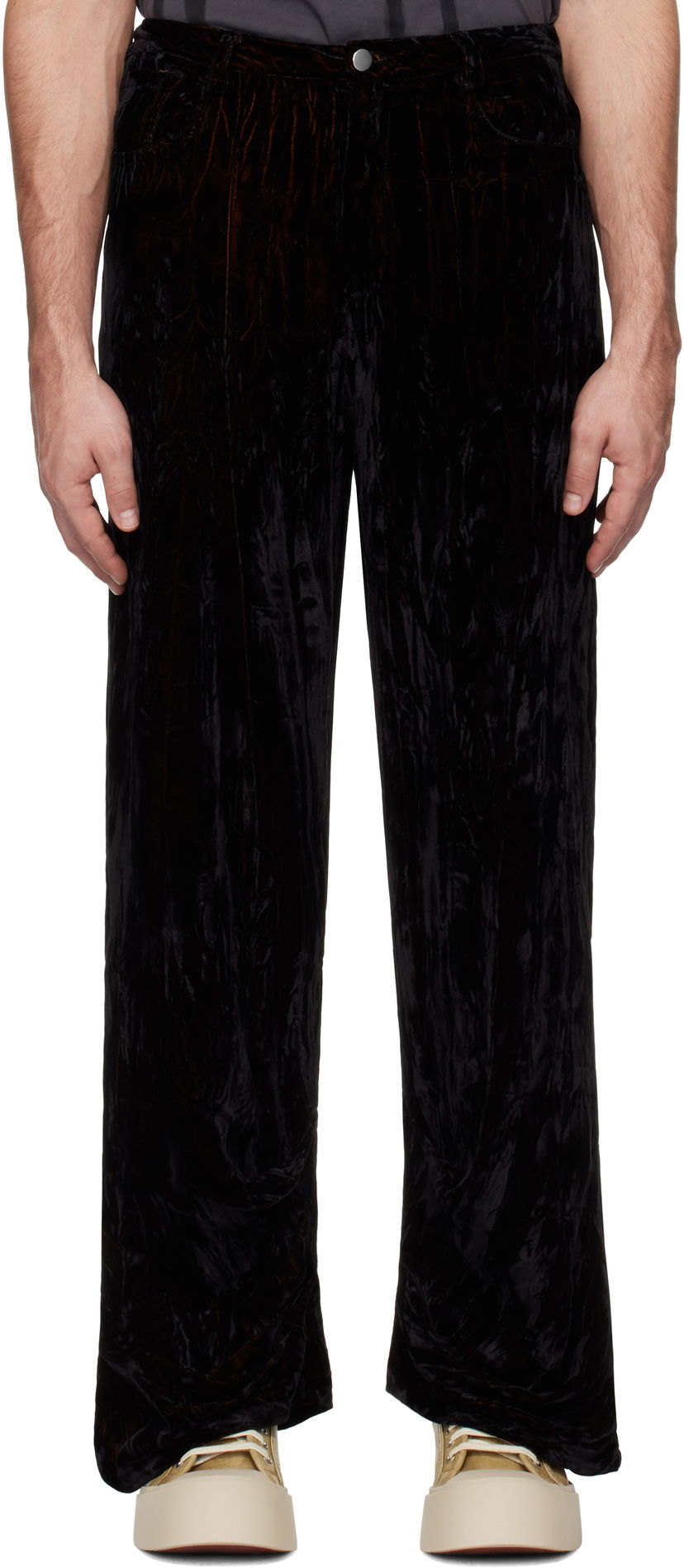 Hlače Collina Strada Collina Strada Dante Velvet Trousers Crna | XX6021