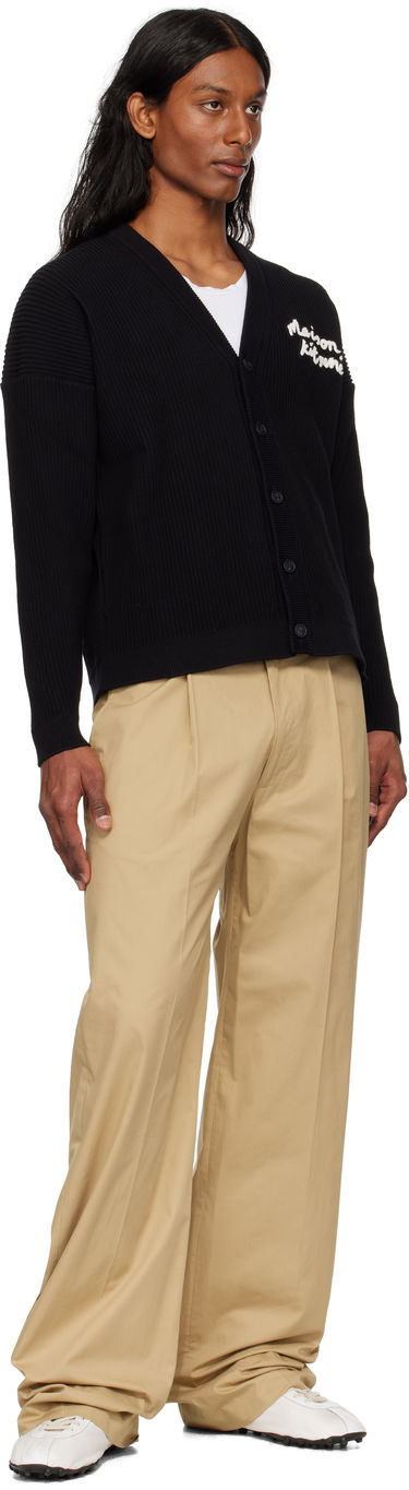 Džemper MAISON KITSUNÉ Handwriting Comfort Ribbed Cardigan by Maison Kitsuné Crna | OM00505KT1126, 3