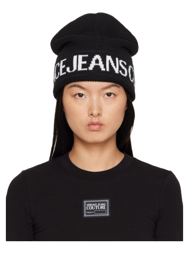 Kapica Versace Jeans Couture Jacquard Beanie Crna | E75VAZK40_EZG020