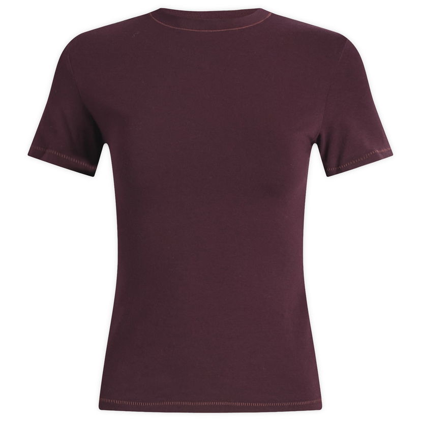Majica kratkih rukava SKIMS Cotton Jersey T-Shirt, Size Large Tamnocrvena | AP-TSH-0638-CUR