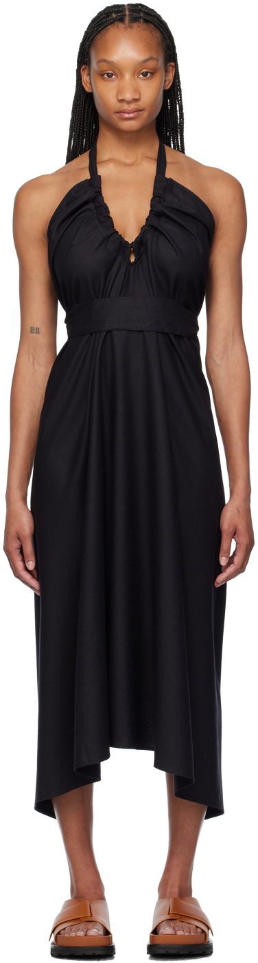 Haljina Baserange Halter Neck Maxi Dress Crna | DRNO-WS-EXSU24