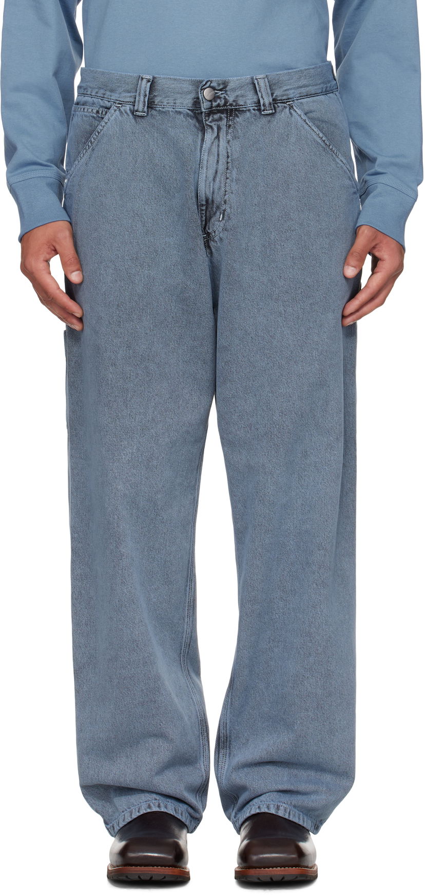 Jeans Carhartt WIP Single Knee Jeans Plava | I035819
