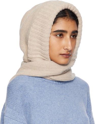 Šal Yves Salomon Yves Salomon Knit Hooded Scarf Bež | 26W25WAA506XXMACL, 1