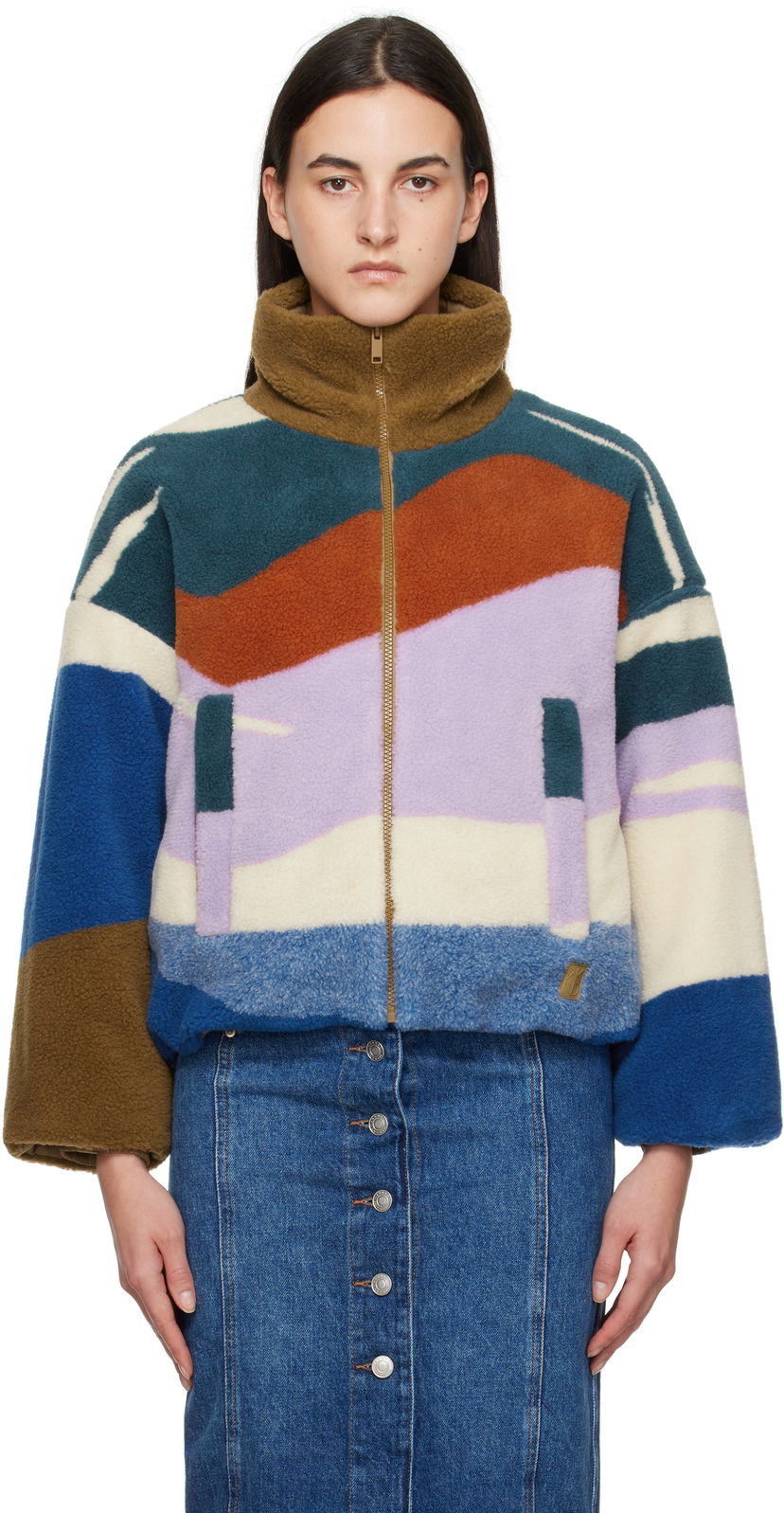 Jakna Max Mara Angolo Fleece Zip-Up Jacket Višebojno | 2425906012600 MM13183