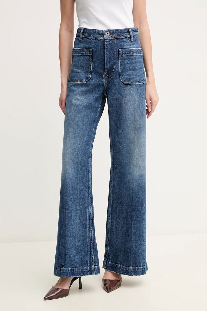 Jeans Polo by Ralph Lauren Polo Ralph Lauren High-Waisted Wide-Leg Jeans Plava | 211969382