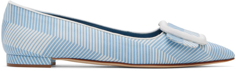 Haljina Manolo Blahnik Manolo Blahnik Maysale Ballerina Flats Plava | 124-2513-0001