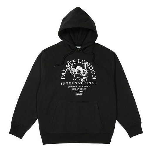 Dukserice Palace Palace International Print Hoodie Crna | P25CS069