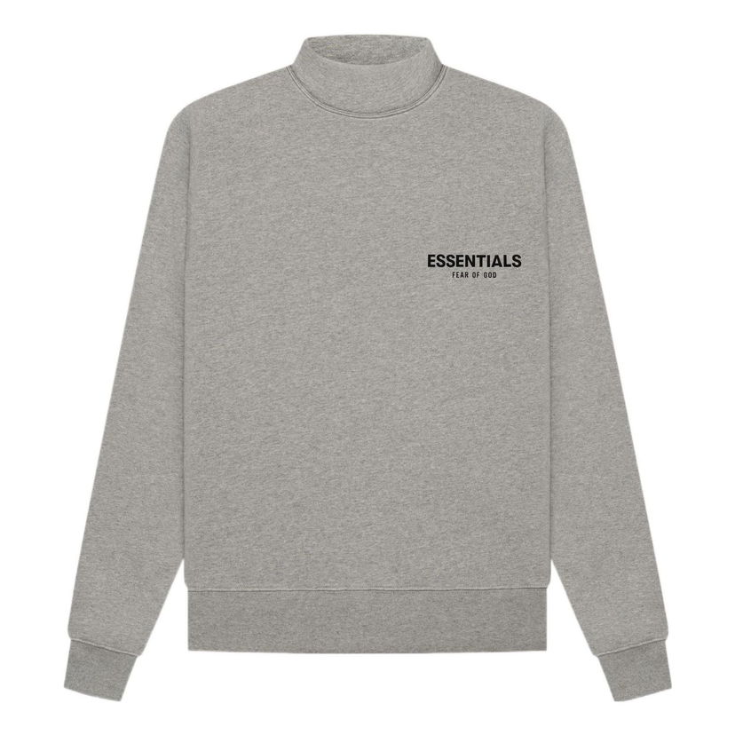 Dukserice Fear of God Essentials Mockneck Sweatshirt Siva | FOG-SS22-985
