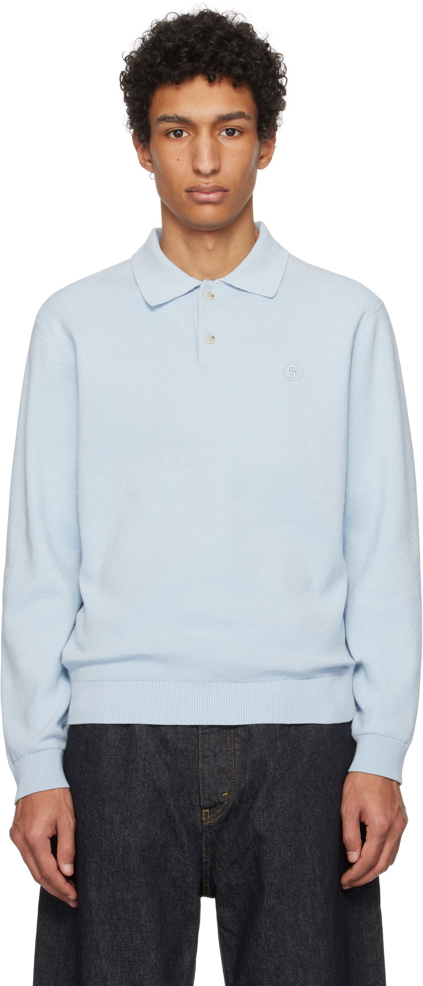 Džemper BOSS Knit Polo Plava | 50531600