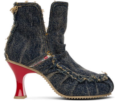 Tenisice i cipele Diesel D-Woodstock Ab Distressed Denim Flared Heel Ankle Boots Višebojno | Y03696 P1848, 0