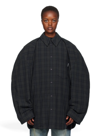 Košulja Balenciaga Detachable Sleeves Shirt Crna | 751728 TOM17
