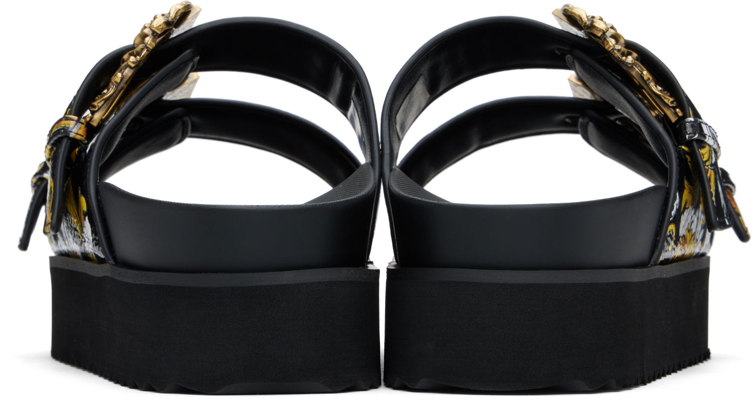 Tenisice i cipele Versace Versace Jeans Couture Outline Barocco Arizona Sandals Crna | E78VA3SM1_EZS366, 1
