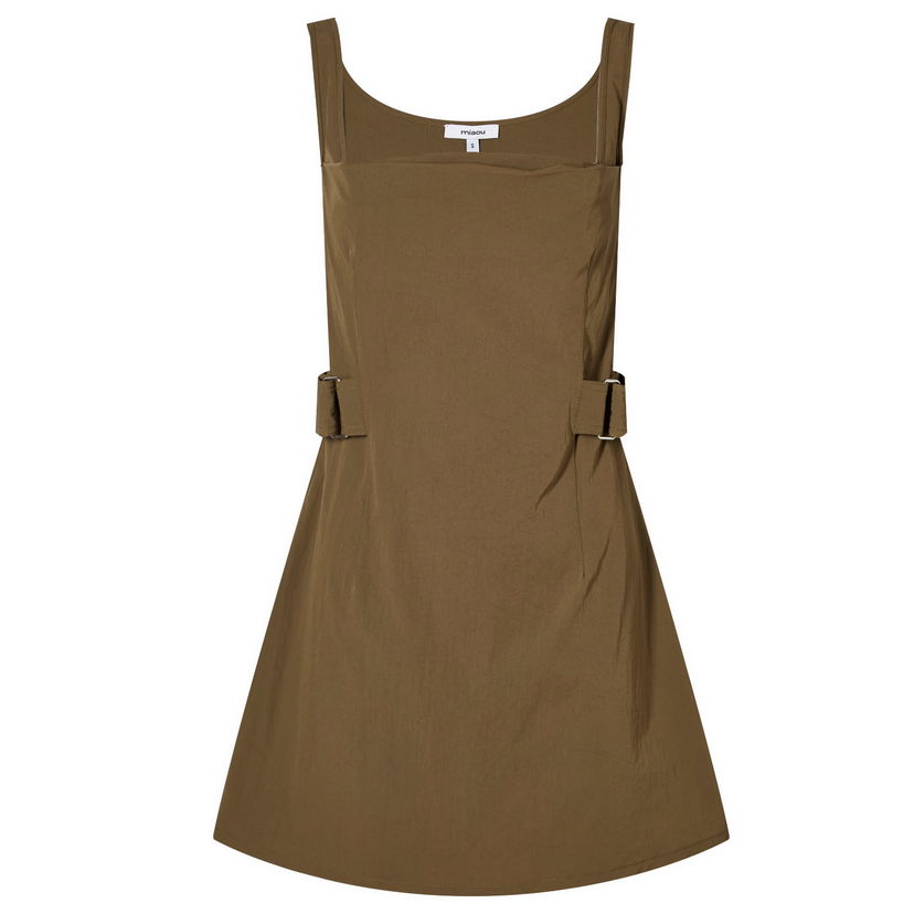 Haljina Miaou Miaou Mila Mini Dress with Buckles Smeđa | 5053NYLOLV