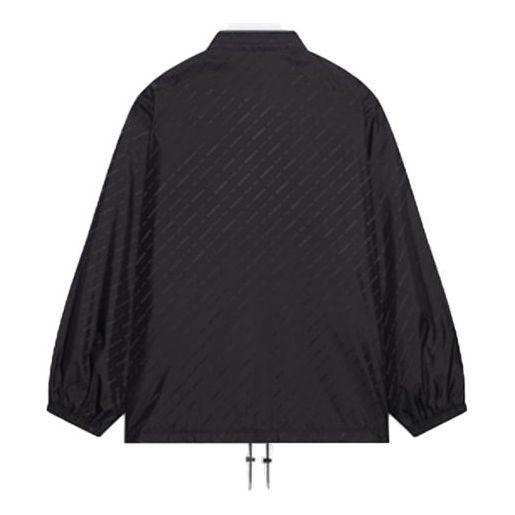 Vjetrovka Balenciaga Allover Logo Rain Jacket Crna | 681452TKO401000