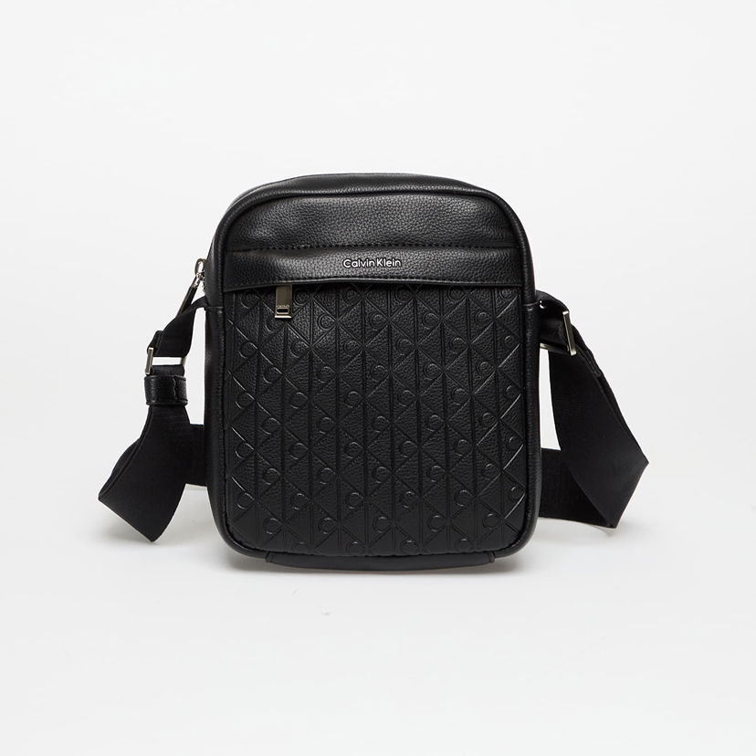 Torba za rame CALVIN KLEIN Calvin Klein Emblem Aop Emboss Crossover Bag Crna | LV04D3204G UB1