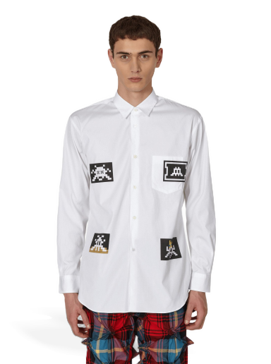 Košulja Comme des Garçons Invader Poplin Shirt Bijela | FJ-B032-W22 1