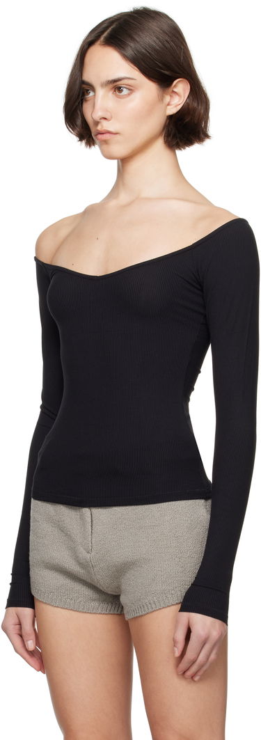 Majica bez rukava SKIMS SKIMS Soft Lounge Off-The-Shoulder Top Crna | LS-LST-7653W, 3