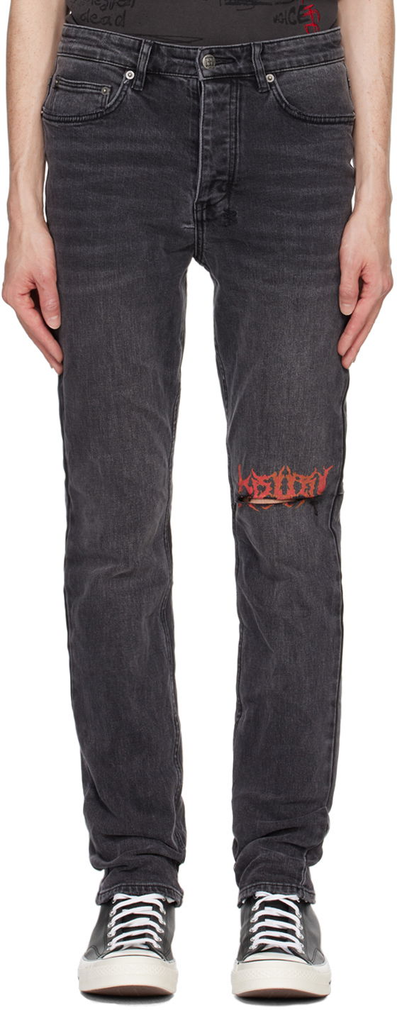 Jeans Ksubi Chitch Angst Sabbath Jeans Crna | MFA24DJ042