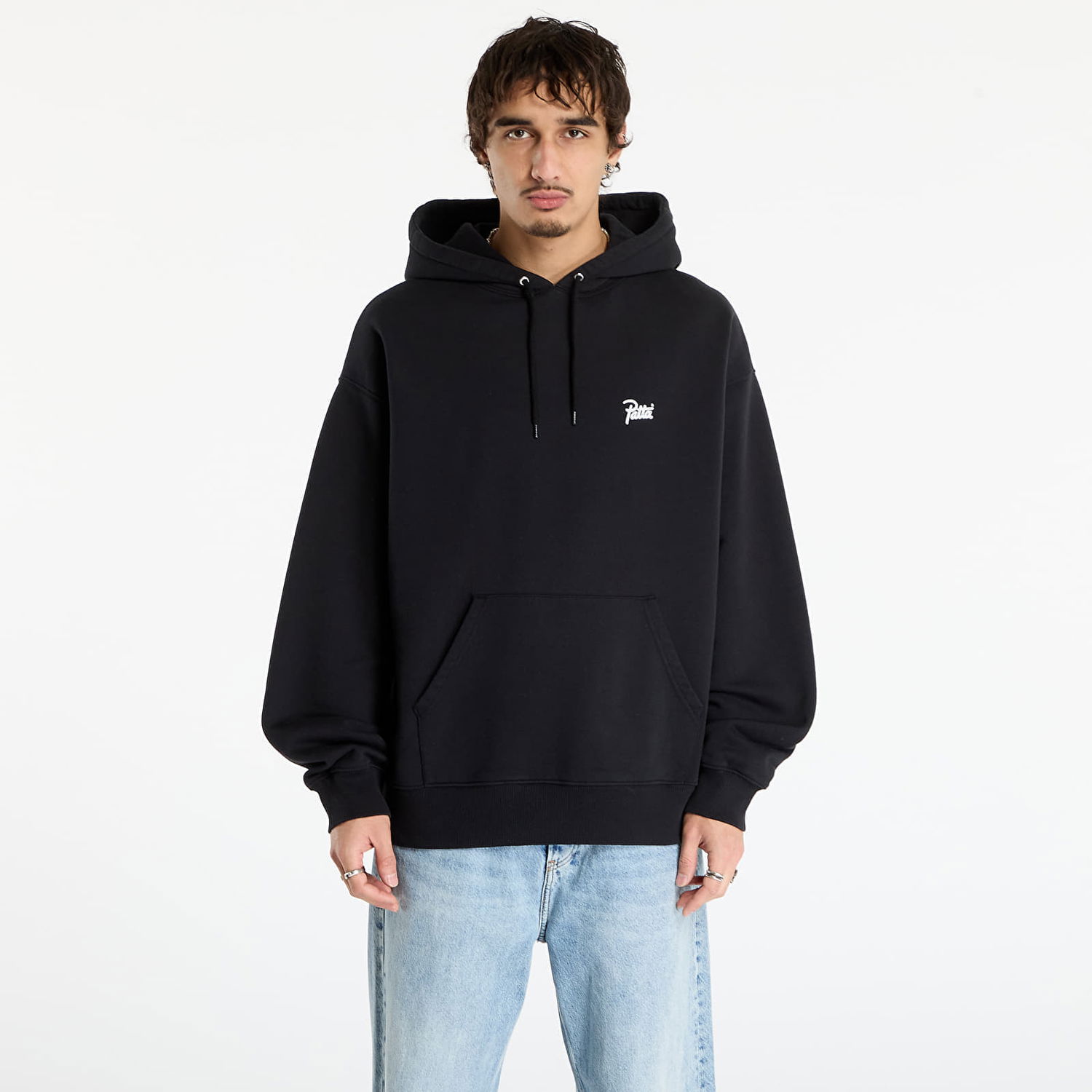Dukserice Patta Patta Embroidered Fire Panther Hooded Sweater Crna | POC-AW25-2050-325-0026-001, 0