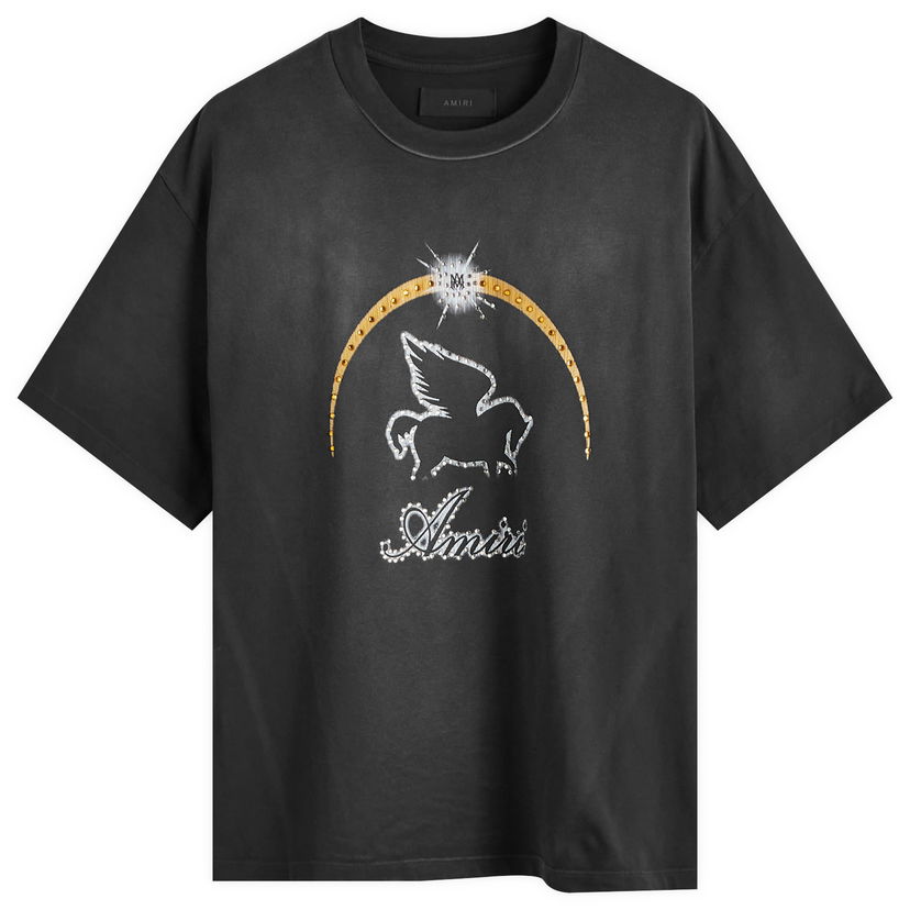 Majica kratkih rukava AMIRI Crystal Pegasus Graphic T-Shirt Crna | AWJYTE1053