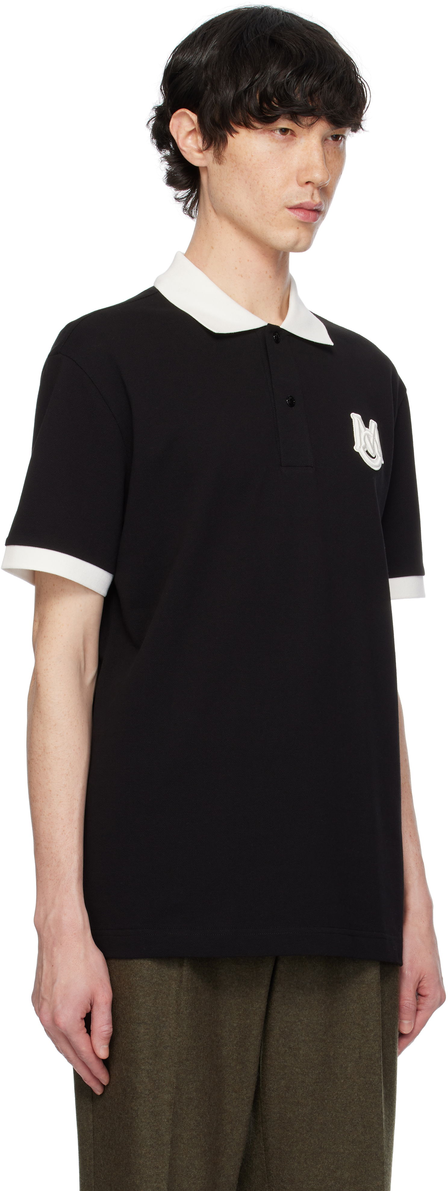 Polo majica Moncler Archivio Short Sleeve Polo Crna | K10918A0000589A16, 1