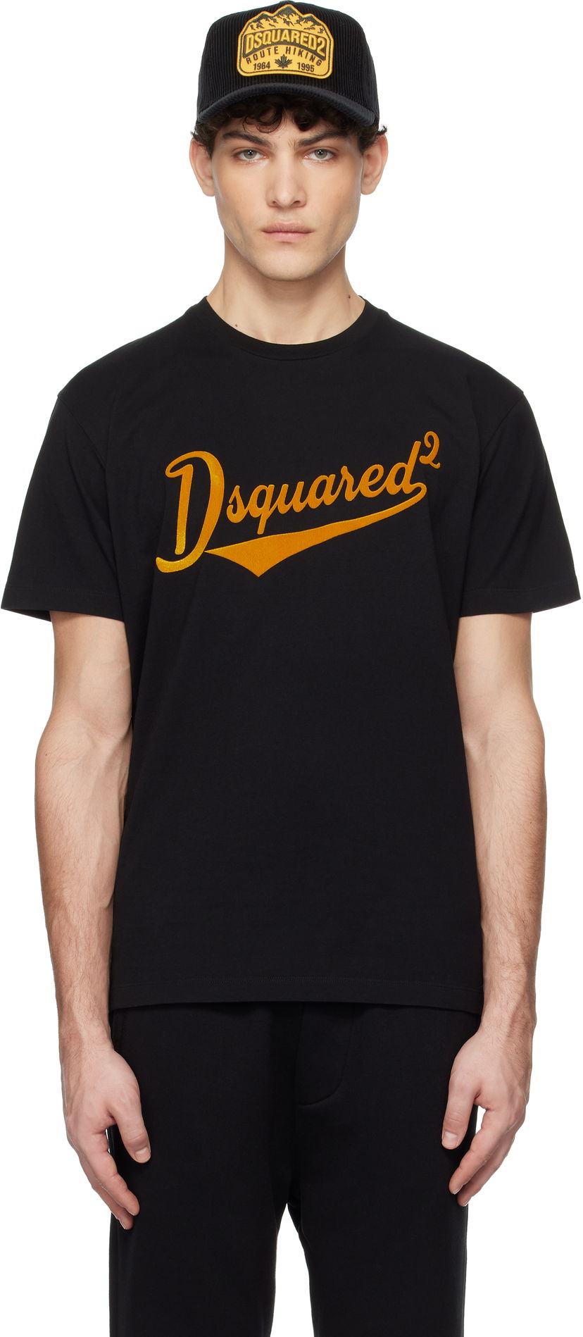 Majica kratkih rukava DSQUARED2 Dsquared2 Cool Fit Velvet Logo T-Shirt Crna | S74GD1394_D20020