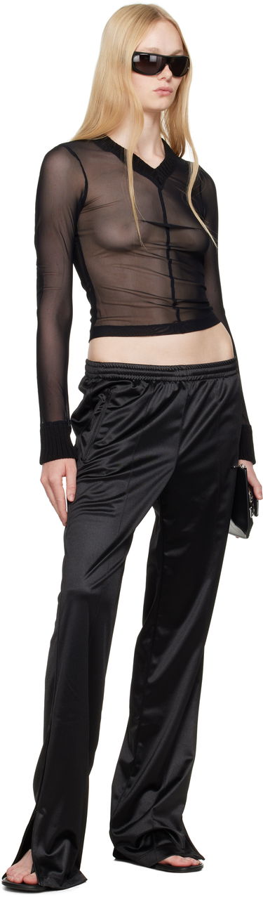 Džemper Maison Margiela MM6 Maison Margiela Elastic Jersey Mesh Long Sleeve Top Crna | S62NH0039 S24423, 3