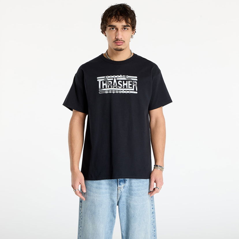 Majica kratkih rukava Thrasher Thrasher Chrome Genuine T-Shirt Crna | 145761