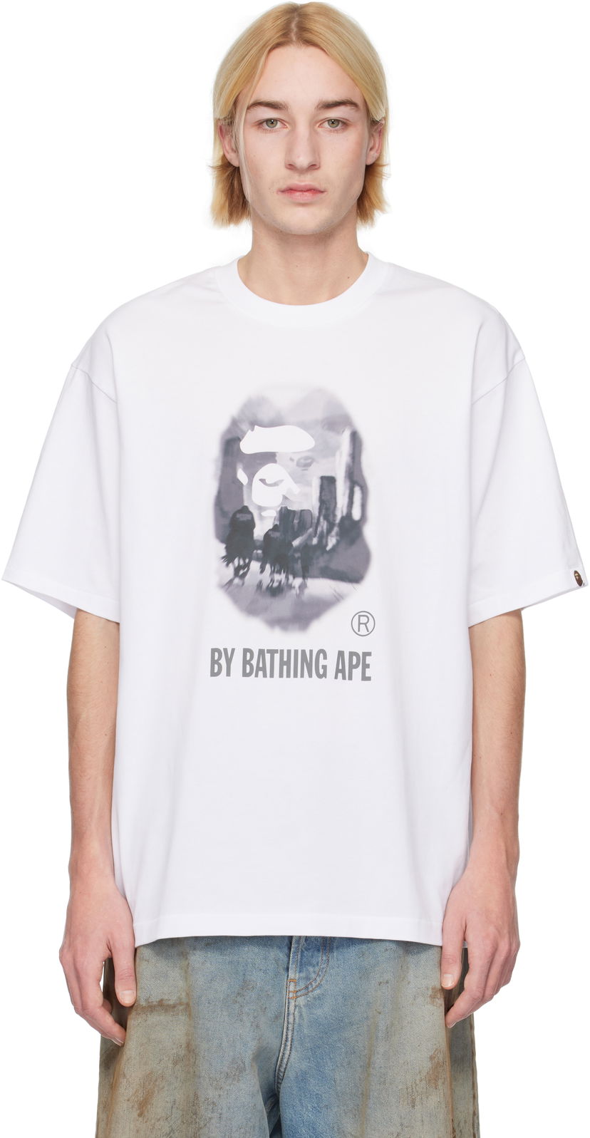 Majica kratkih rukava BAPE Painting Relaxed Fit Graphic T-Shirt Bijela | 001TEK801305M