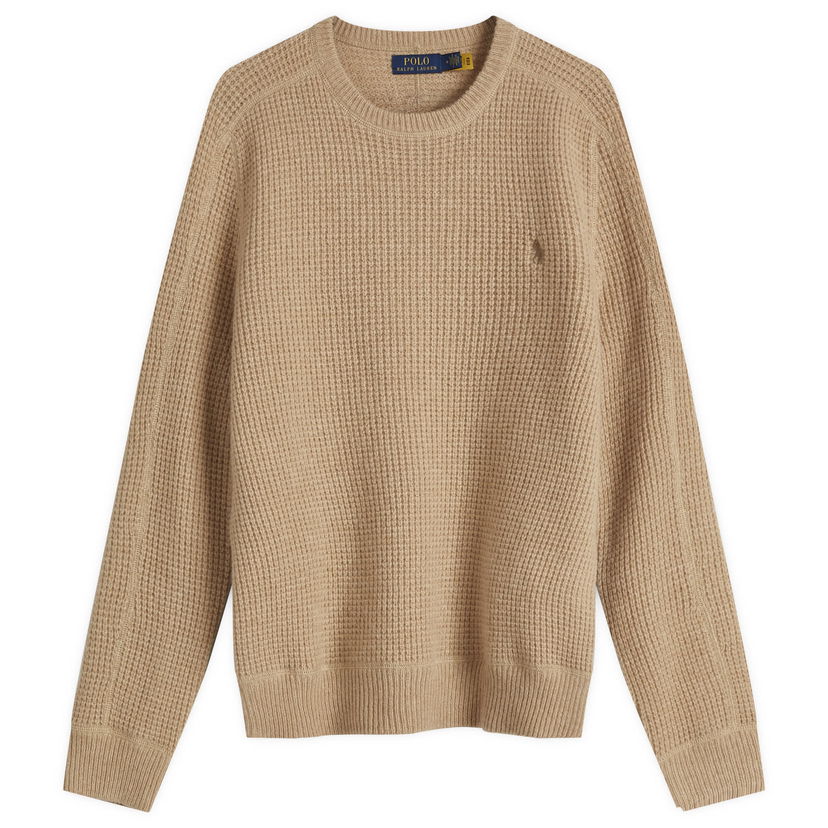 Džemper Polo by Ralph Lauren Ralph Lauren Men's Waffle Knit Sweater Bež | 710956807003