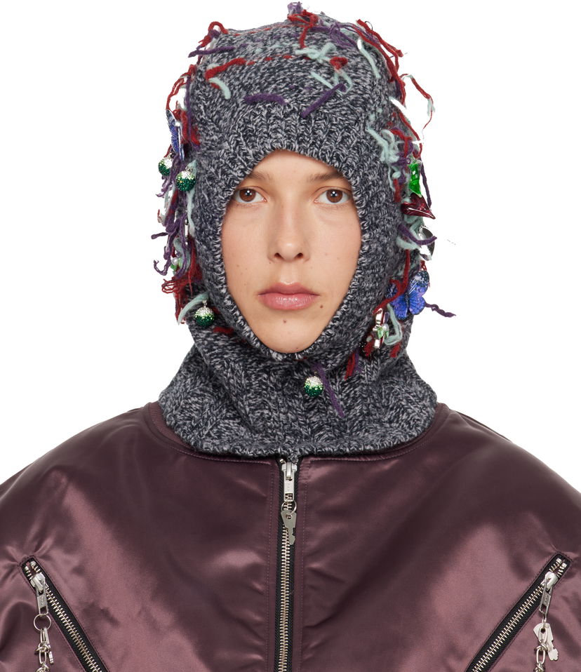 Šešir Chopova Lowena Washed Up Knitted Embellished Balaclava Višebojno | 6715