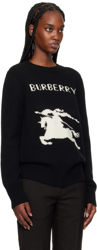 Džemper Burberry Burberry Equestrian Knight Design Wool Cashmere Sweater Crna | 8103048, 1