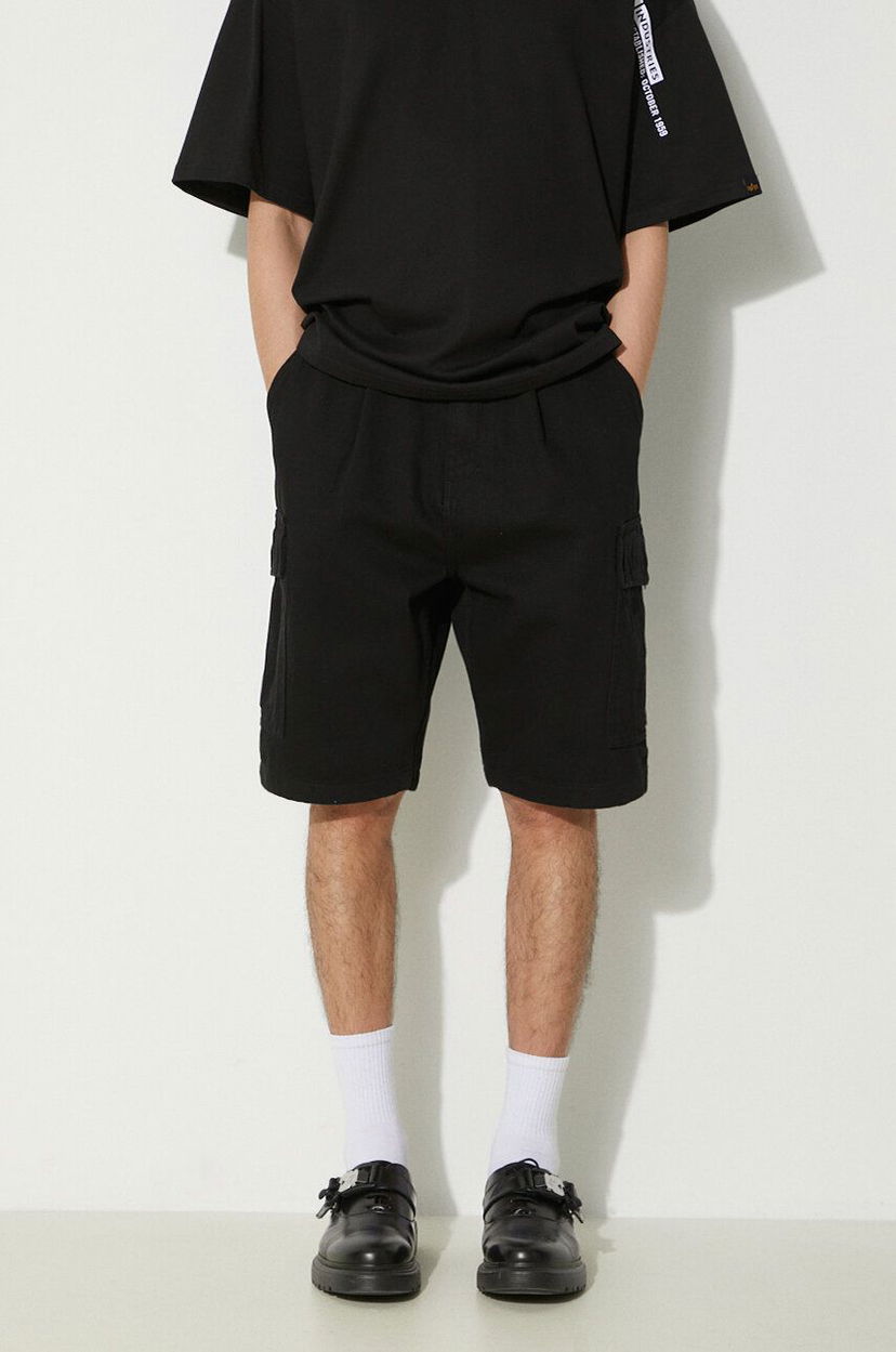 Cargo hlače Alpha Industries Cargo Shorts Crna | 146250.