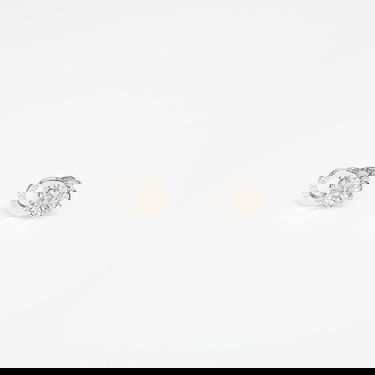Naušnice GUESS Lily Crystal Flower Stud Earrings Metalik | JUBE05108JWRH-SILVER, 0