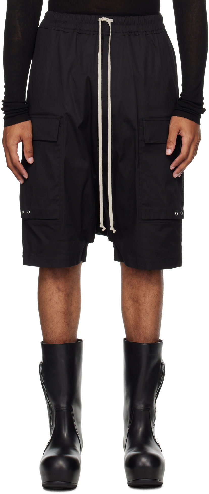 Kratke hlače Rick Owens Rick Owens Concordians Cargo Pods Shorts Crna | RU02E1389 TE