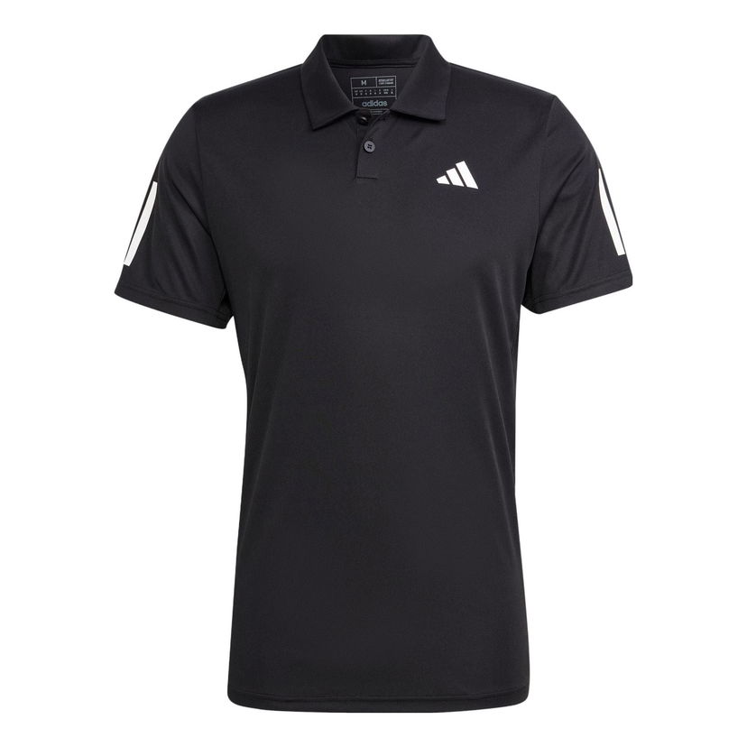 Polo majica adidas Originals Club 3-Stripes Polo Shirt Crna | IS2294