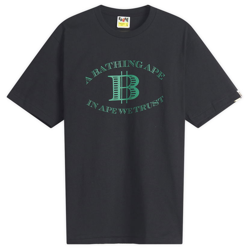 Majica kratkih rukava BAPE A Bathing Ape Money B Logo T-Shirt, Size Large Crna | 001TEL301058M-BLK