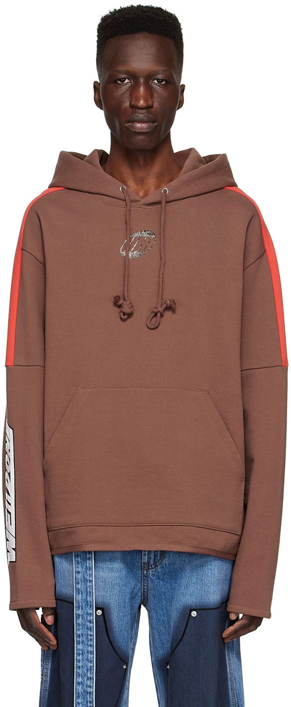 Dukserice We11done We11done Cotton Hoodie Smeđa | WD-TH1-22-556-U-BR