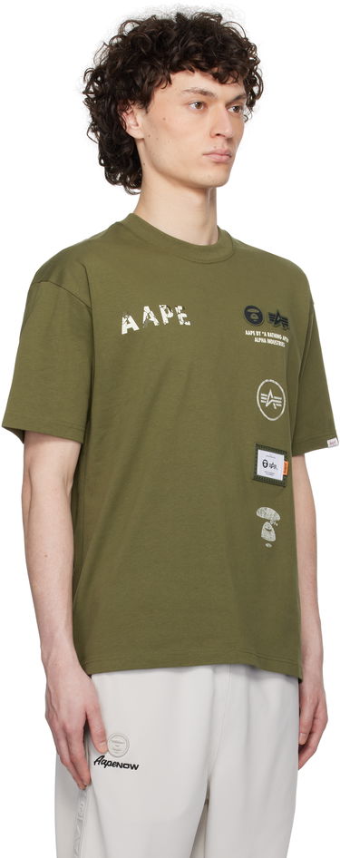 Majica kratkih rukava AAPE by A Bathing Ape AAPE by A Bathing Ape Alpha Industries Edition 'Universe' T-Shirt Zelena | AAPTEM9712XXNKHD, 1