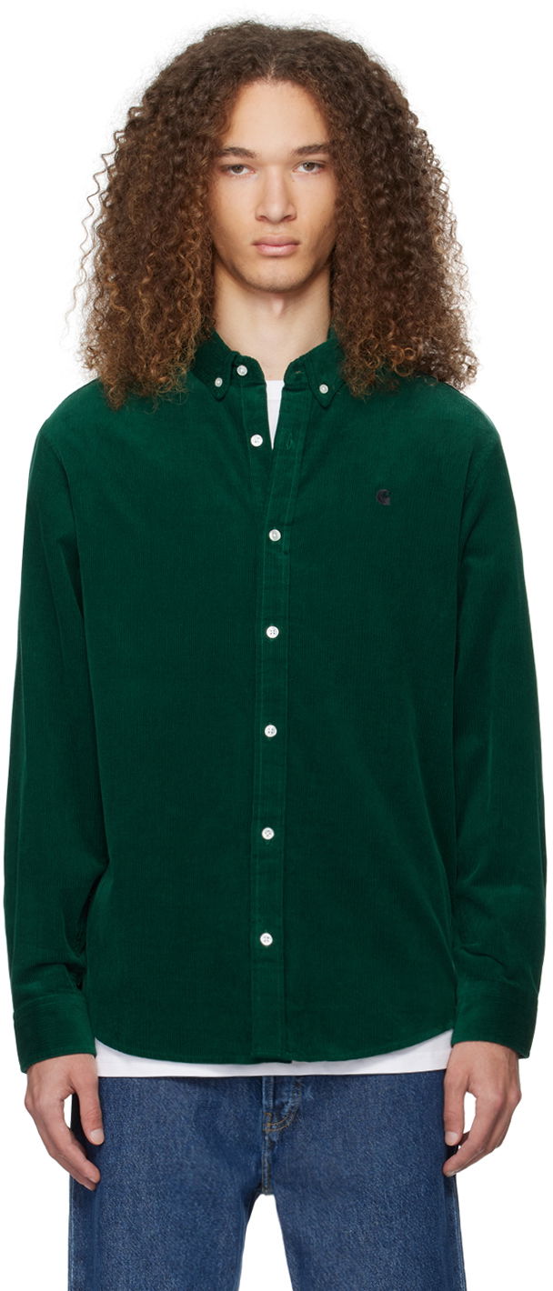 Košulja Carhartt WIP Corduroy Button-Down Shirt Zelena | I030580