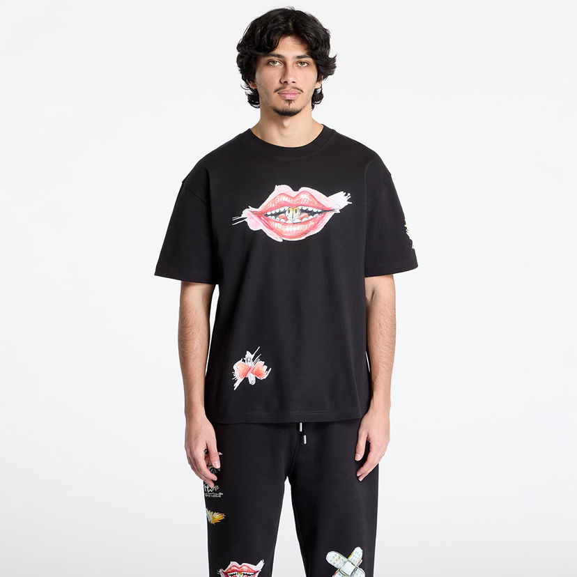 Majica kratkih rukava Footshop FTSHP x Kurňavka T-Shirt Crna | FTSHP_474