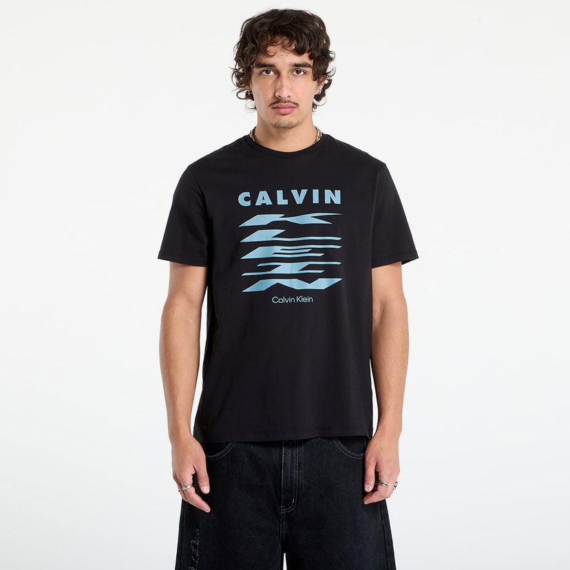 Majica kratkih rukava CALVIN KLEIN Calvin Klein Jeans Graphic Tee Crna | LV04RD815G UB1