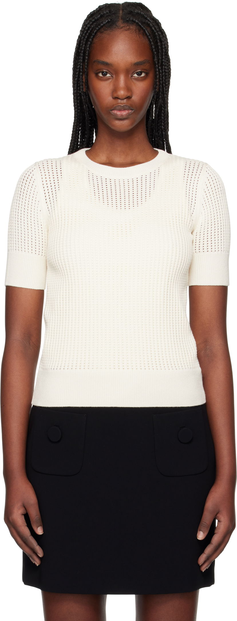 Džemper Max Mara Max Mara Ebbri Knitted Sweater Bijela | 2516361071600