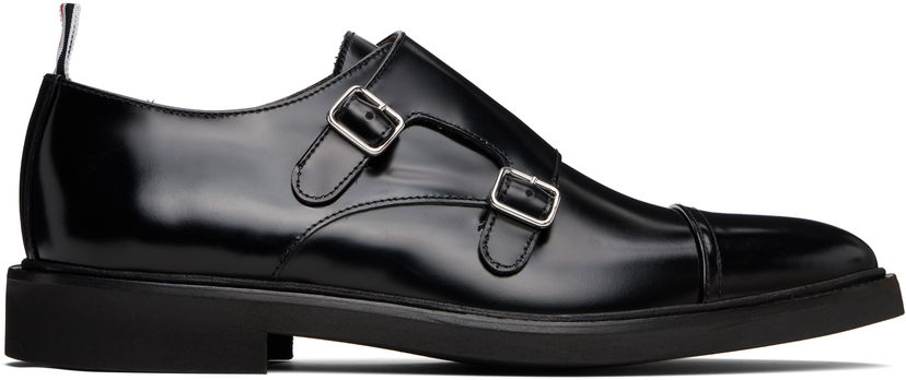 Odjeća Thom Browne Thom Browne Soft Spazzolato Double Monk Strap Shoes Crna | MFG018C-L0043